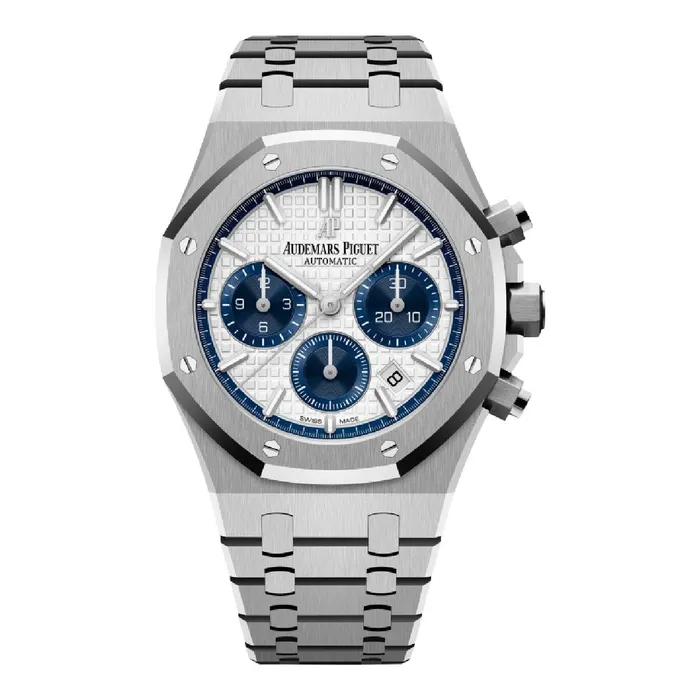 Audemars Piguet Royal Oak Selfwinding Chronograph 38mm Watch Ref 26315STOO1256ST01 Silver Blue Dial Stainless Steel Bracelet Audemars Piguet Bracelets Audemars Piguet Royal Oak Selfwinding Chronograph 38mm Watch Ref 26315STOO1256ST01 Silver Blue Dial Stainless Steel Bracelet Audemars Piguet Bracelets