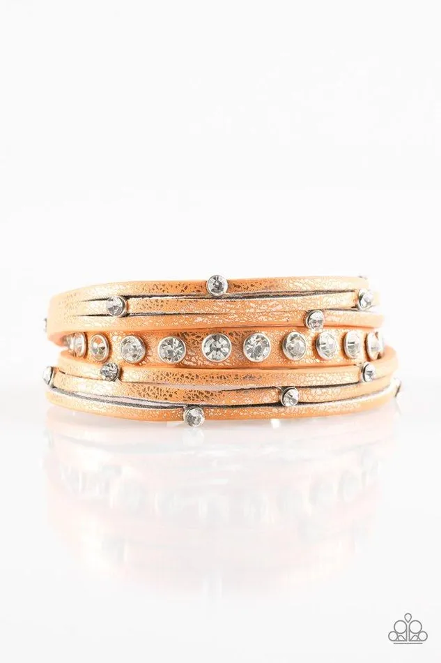 Bracelets Paparazzi Bracelet CATWALK It Off Orange Paparazzi Jewelry