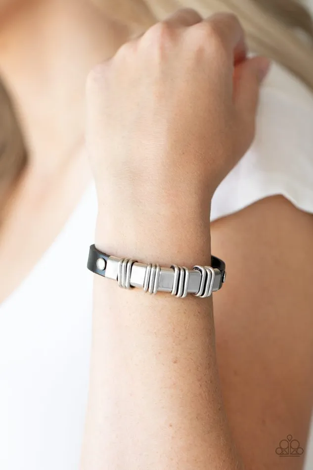 Bracelets Paparazzi Bracelet Rural Explorer Black Paparazzi Jewelry