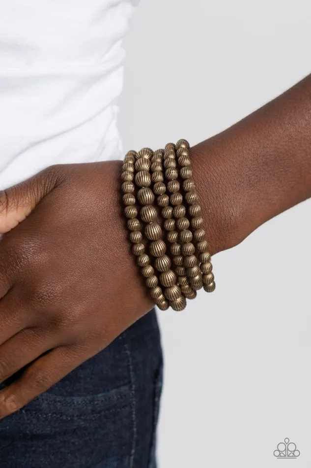 Bracelets Paparazzi Bracelet Sonoran Stripes Brass Paparazzi Jewelry