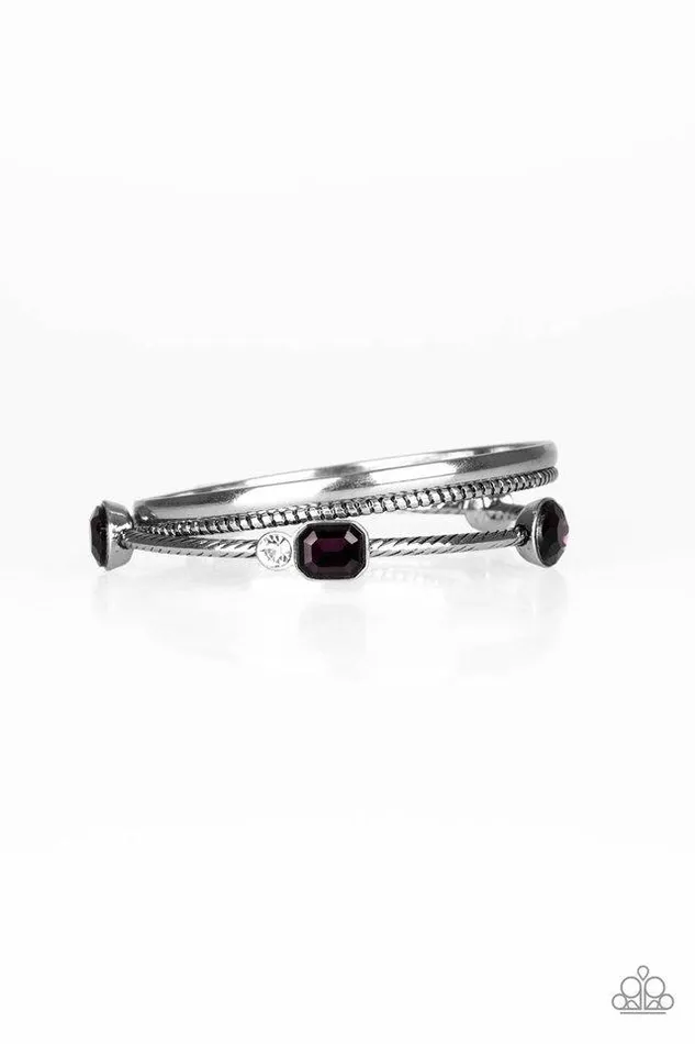 Bracelets Paparazzi Jewelry Paparazzi Bracelet City Slicker Sleek Purple