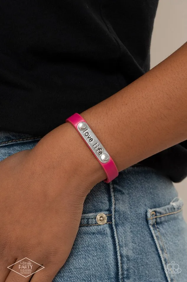 Bracelets Paparazzi Jewelry Paparazzi Bracelet Love Life Pink