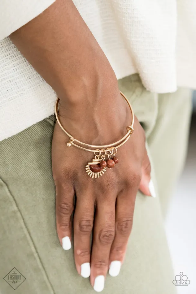 Bracelets Paparazzi Jewelry Paparazzi Bracelet Mind Body and SOL Gold