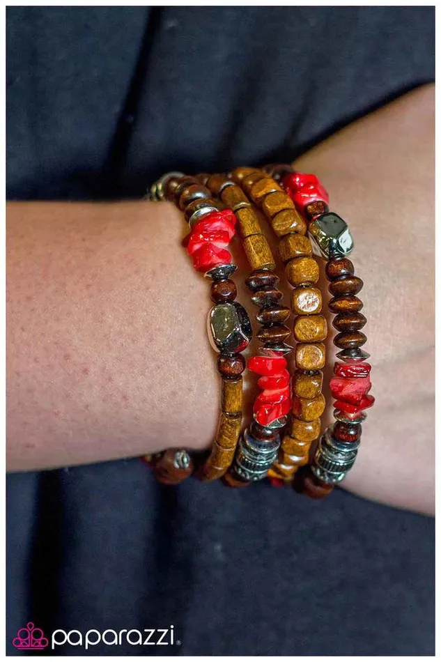 Bracelets Paparazzi Jewelry Paparazzi Bracelet Phoenix Rising Red