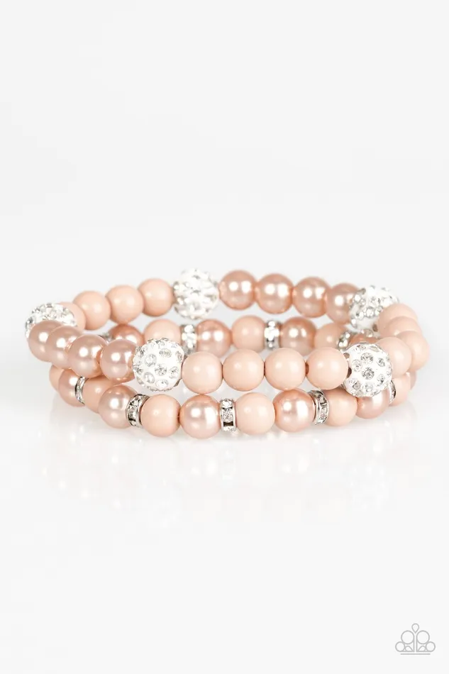 Bracelets Paparazzi Jewelry Paparazzi Bracelet Teasingly Tinseltown Brown