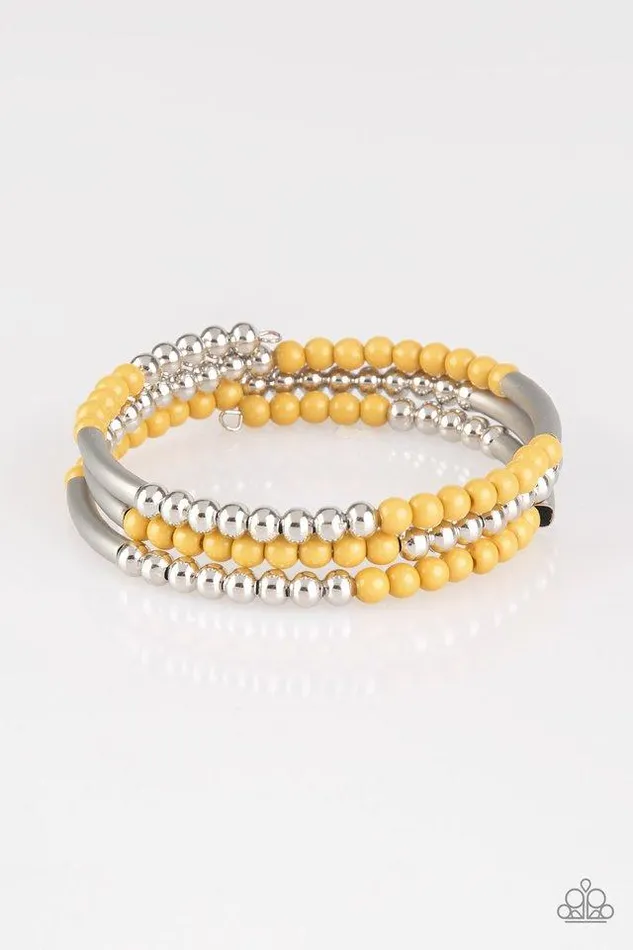 Bracelets Paparazzi Jewelry Paparazzi Bracelet Tourist Trap Yellow