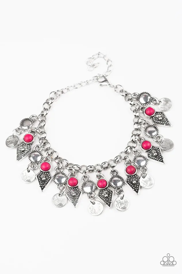 Bracelets Paparazzi Jewelry Paparazzi Bracelet Triassic Trade Route Pink