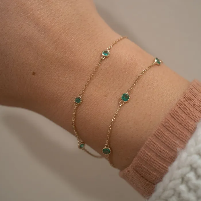 Bracelets RG 14k Emerald Yard Bracelet 33 CTW