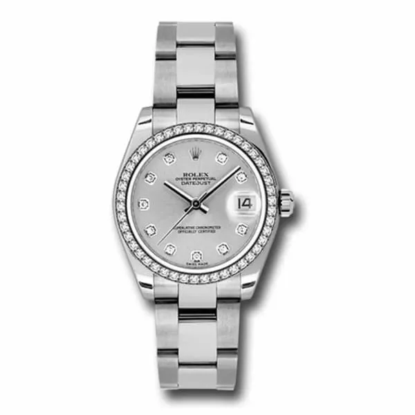 Bracelets Rolex Datejust 31mm Ref 1783840017 Silver Dial Diamond Bezel Stainless Steel Oyster Bracelet Womens Watch Rolex Bracelets Rolex Datejust 31mm Ref 1783840017 Silver Dial Diamond Bezel Stainless Steel Oyster Bracelet Womens Watch Rolex