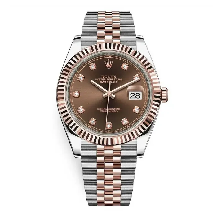 Bracelets Rolex Rolex Datejust 41mm Ref 1263310004 Chocolate Diamond Dial Two Tone Stainless Steel 18K Rose Gold Jubilee Bracelet Mens Watch Bracelets Rolex Rolex Datejust 41mm Ref 1263310004 Chocolate Diamond Dial Two Tone Stainless Steel 18K Rose Gold Jubilee Bracelet Mens Watch