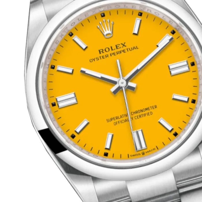 Bracelets Rolex Rolex Oyster Perpetual 36mm Ref 1260000004 Yellow Stick Dial Stainless Steel Oyster Bracelet Watch