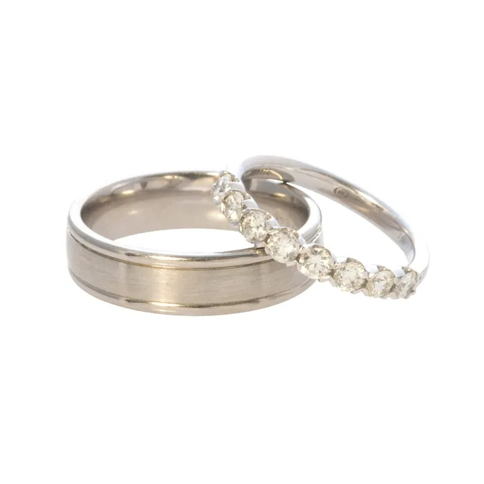 Christopher Designs PreStyled Sets Christopher Designs 85ct Diamond Halfway 18K Gold Band