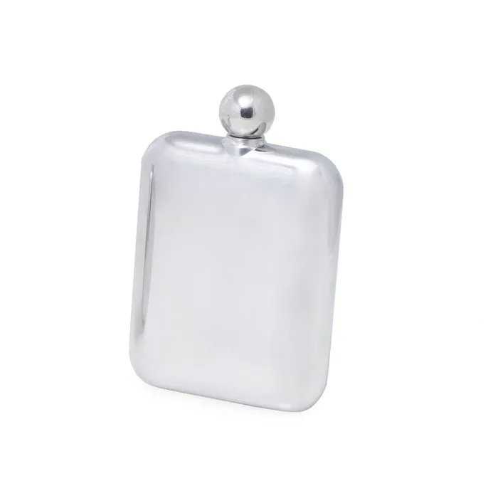 Croghans Bracelets Stainless Steel Mirror Finish Round Corner Flask 6oz