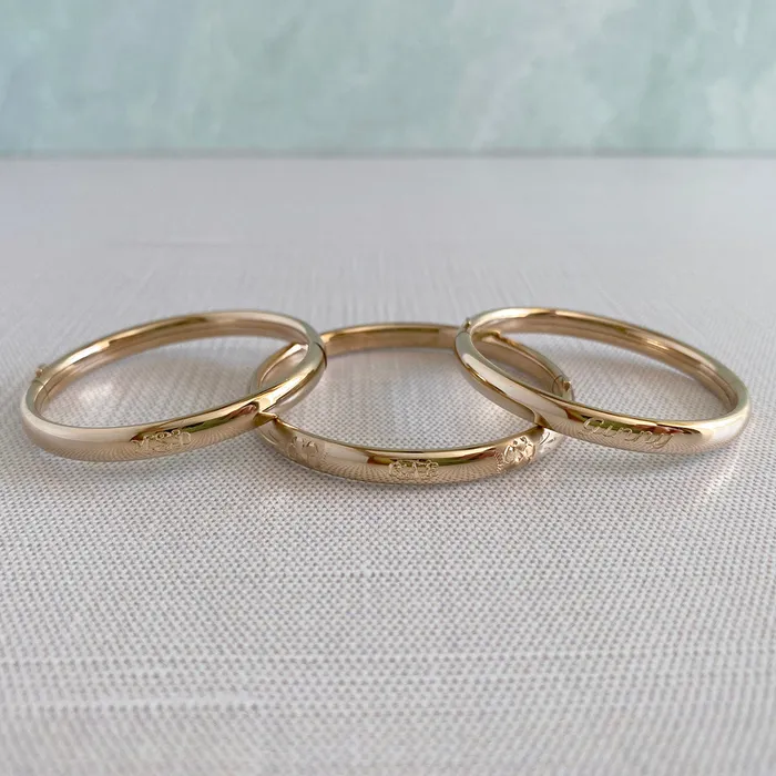 Croghans PreStyled Sets Child 14K Gold Filled Plain Bangle