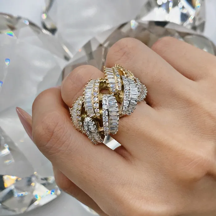 Diamond Source NYC Rings Natural Round Brilliant Cocktail Diamond Ring Set in 14K Two Tone Gold 325ct tw Diamond Source NYC Rings Natural Round Brilliant Cocktail Diamond Ring Set in 14K Two Tone Gold 325ct tw