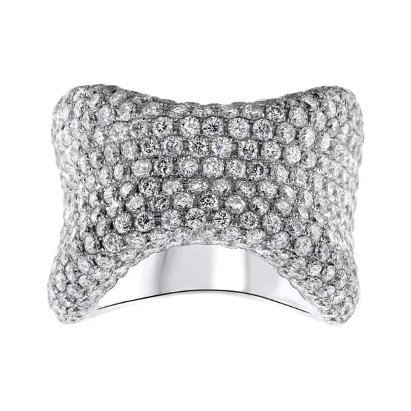 Diamond Source NYC Rings Round Brilliant Pave Diamond Fashion Ring Set in 18K White Gold 732ct tw Diamond Source NYC Rings Round Brilliant Pave Diamond Fashion Ring Set in 18K White Gold 732ct tw