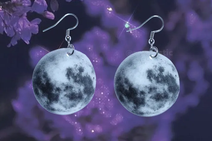 Earrings Detailed Moon Handmade Earrings Sam Makes Things