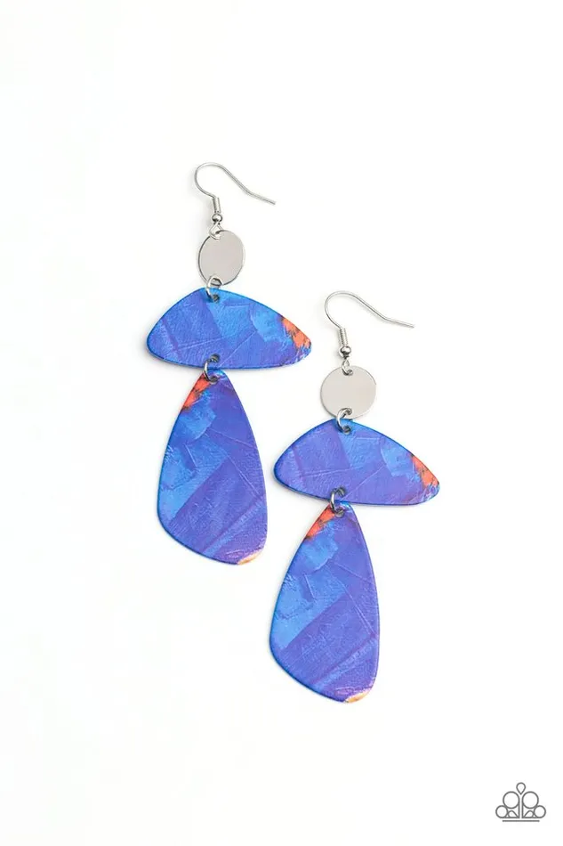 Earrings Paparazzi Earring SWATCH Me Now Blue Paparazzi Jewelry Earrings Paparazzi Earring SWATCH Me Now Blue Paparazzi Jewelry