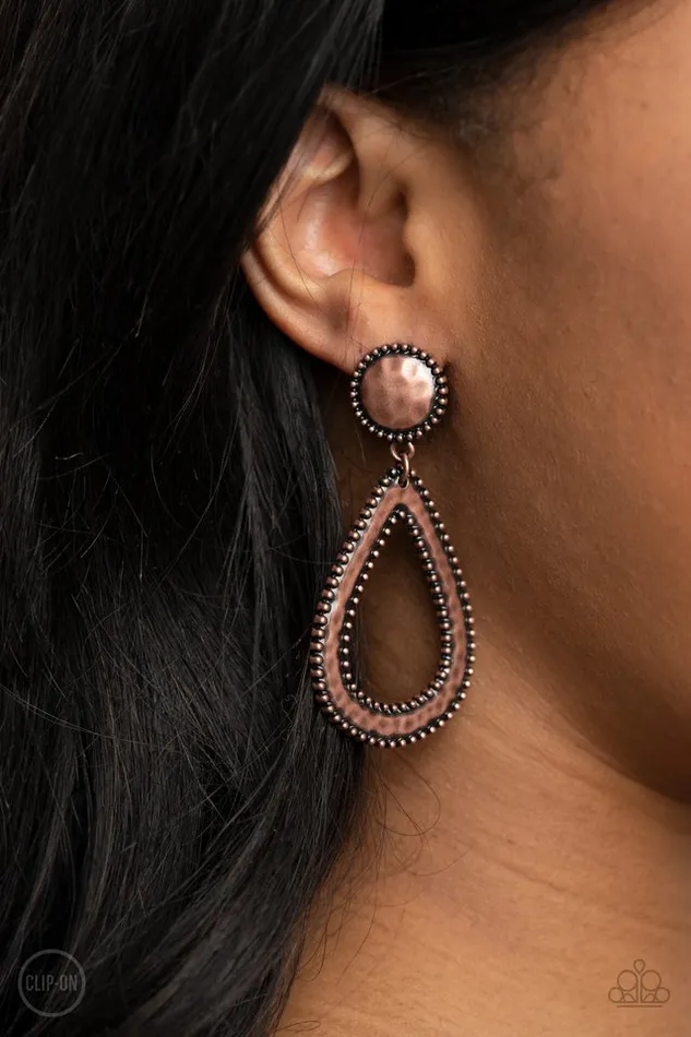 Earrings Paparazzi Jewelry Paparazzi Earring Beyond The Borders Copper