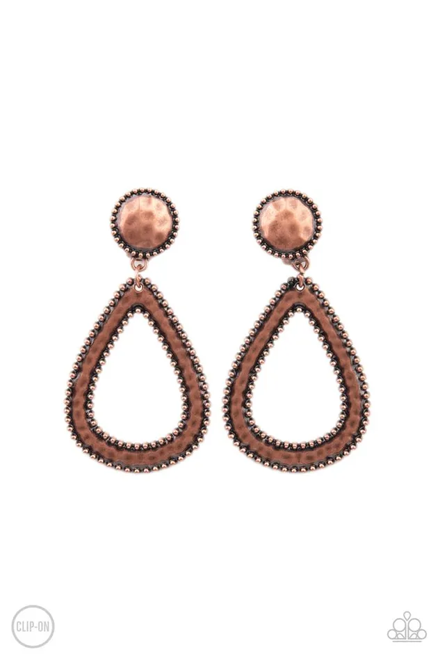 Earrings Paparazzi Jewelry Paparazzi Earring Beyond The Borders Copper Earrings Paparazzi Jewelry Paparazzi Earring Beyond The Borders Copper