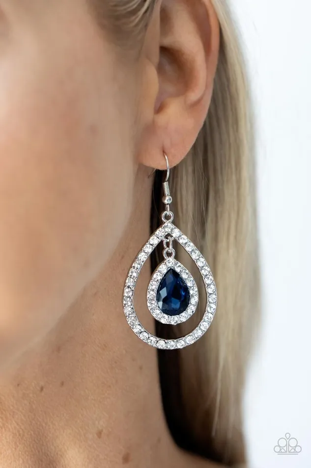 Earrings Paparazzi Jewelry Paparazzi Earring Blushing Bride Blue