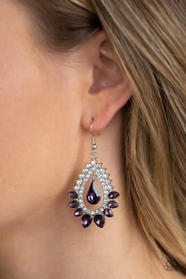 Earrings Paparazzi Jewelry Paparazzi Earring Boss Brilliance Purple