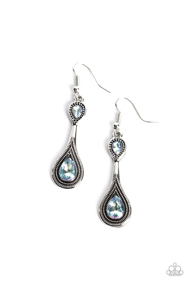 Earrings Paparazzi Jewelry Paparazzi Earring Dazzling Droplets Blue Earrings Paparazzi Jewelry Paparazzi Earring Dazzling Droplets Blue
