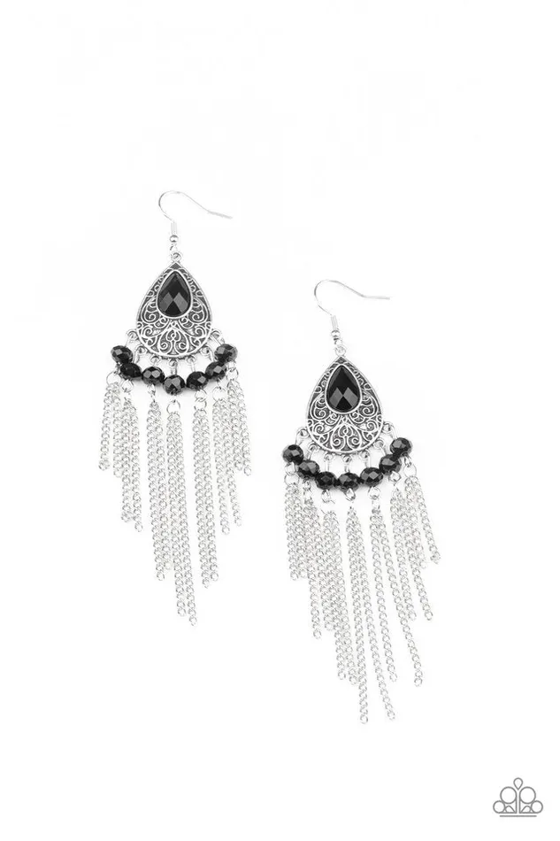 Earrings Paparazzi Jewelry Paparazzi Earring Floating on HEIR Black Earrings Paparazzi Jewelry Paparazzi Earring Floating on HEIR Black