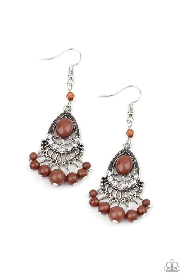 Earrings Paparazzi Jewelry Paparazzi Earring Floating On HEIR Brown Earrings Paparazzi Jewelry Paparazzi Earring Floating On HEIR Brown
