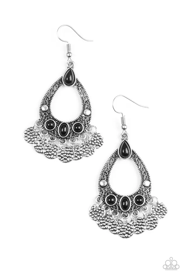 Earrings Paparazzi Jewelry Paparazzi Earring Island Escapade Black
