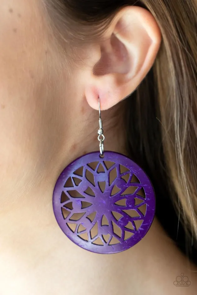 Earrings Paparazzi Jewelry Paparazzi Earring Ocean Canopy Purple