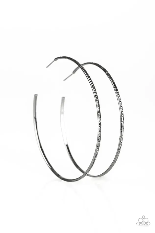 Earrings Paparazzi Jewelry Paparazzi Earring Sleek Fleek Black