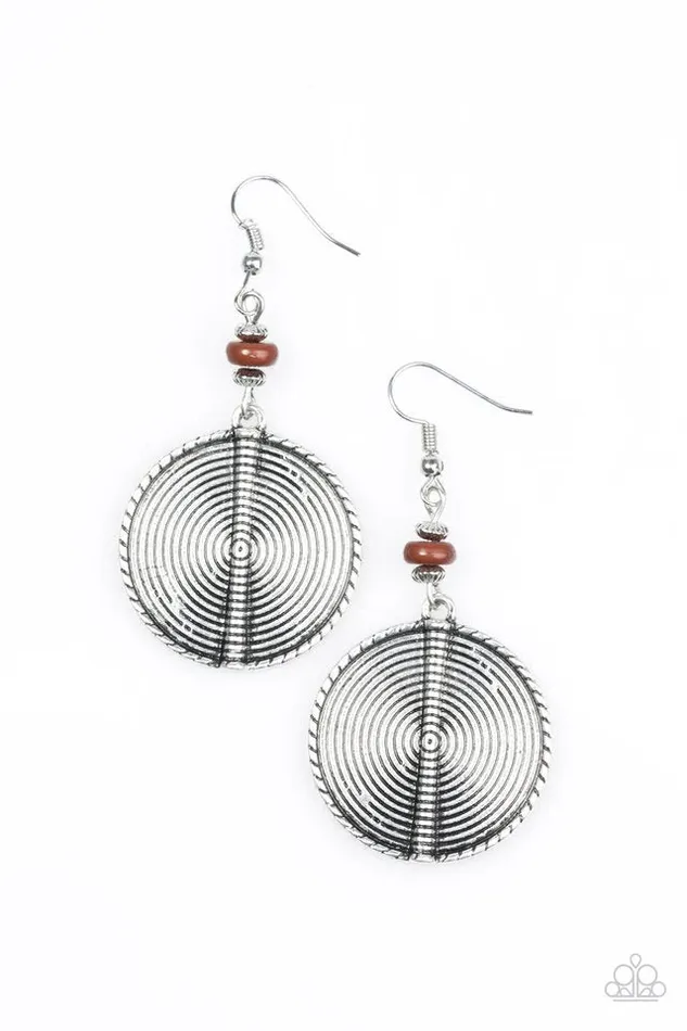 Earrings Paparazzi Jewelry Paparazzi Earring Wild World Brown