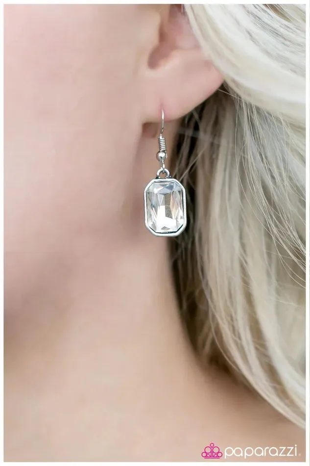 Earrings Paparazzi Jewelry Paparazzi Earring Your Royal SHINEness White