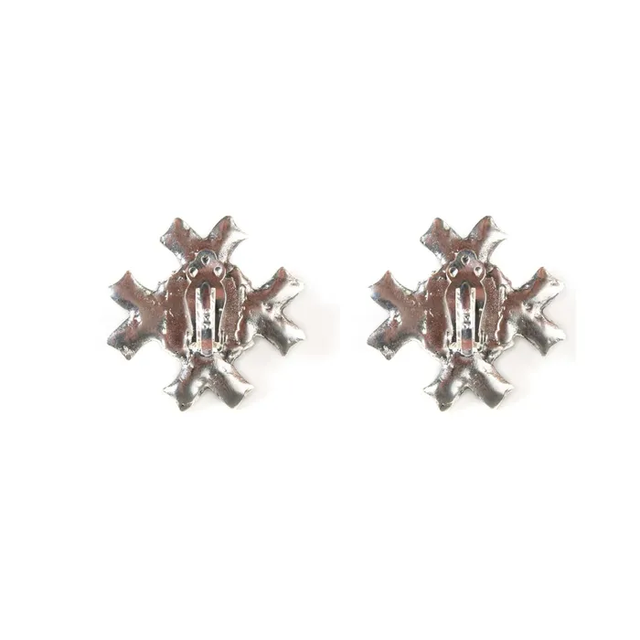 Earrings Saint Deco Cross Clip Earrings Virgins Saints Angels
