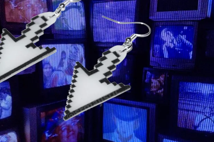 Earrings Sam Makes Things Mouse Cursor Icon Digital 2D aesthetic Handmade Earrings