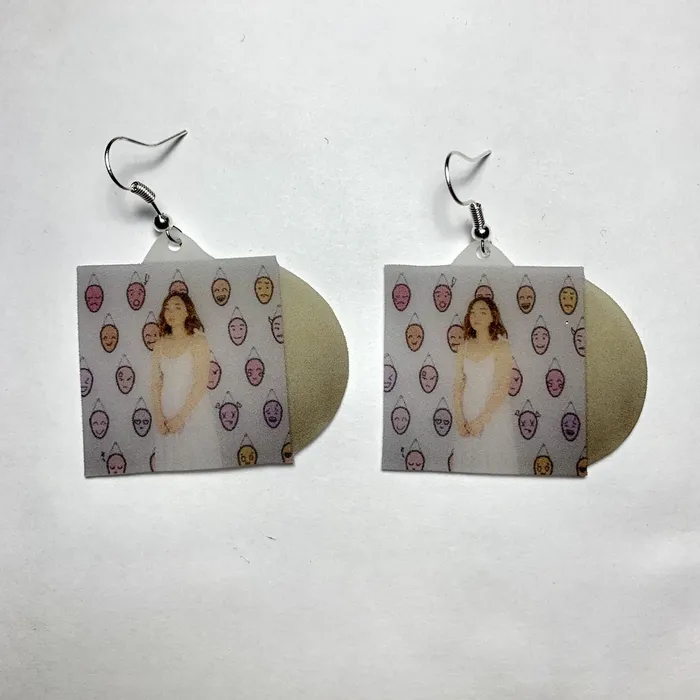 Earrings Sam Makes Things Mxmtoon the Masquerade Vinyl Album Handmade Earrings