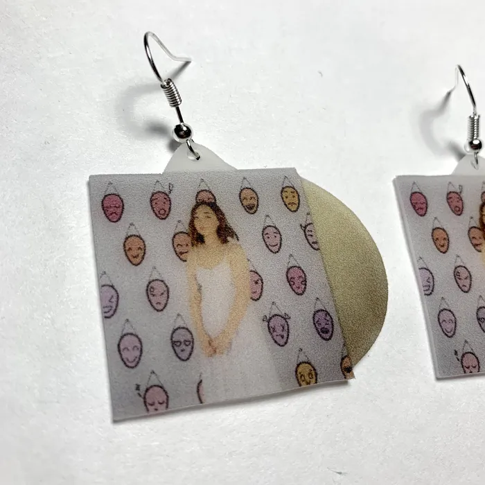 Earrings Sam Makes Things Mxmtoon the Masquerade Vinyl Album Handmade Earrings