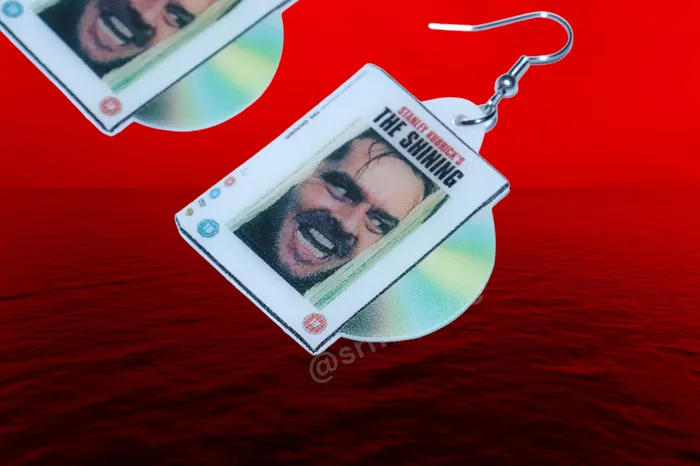Earrings Sam Makes Things The Shining 1980 DVD 2D detailed Handmade Earrings