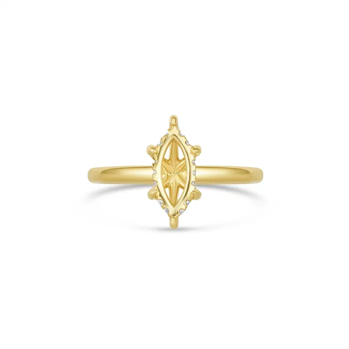 Engagement Collections Rings 14K Yellow Gold Semi Mount Ring Marquise Hidden Halo Engagement Collections Rings 14K Yellow Gold Semi Mount Ring Marquise Hidden Halo