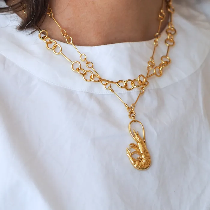 Goldbug Shrimp Charm Goldbug Collection Charm Necklaces