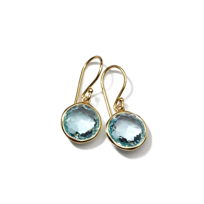 Ippolita 18K Gold Mini Lollipop Earrings in Blue Topaz Ippolita Earrings