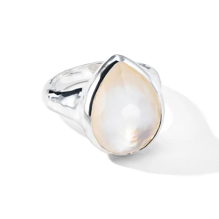 Ippolita Sterling Silver Rock Candy Medium Teardrop Ring in Crystal and Mother of Pearl Doublet Ippolita Rings Ippolita Sterling Silver Rock Candy Medium Teardrop Ring in Crystal and Mother of Pearl Doublet Ippolita Rings