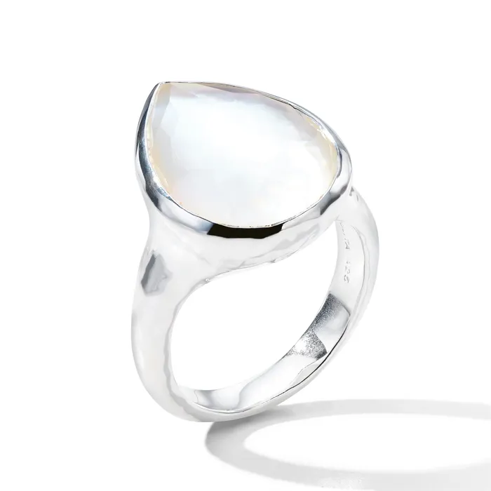 Ippolita Sterling Silver Rock Candy Medium Teardrop Ring in Crystal and Mother of Pearl Doublet Ippolita Rings Ippolita Sterling Silver Rock Candy Medium Teardrop Ring in Crystal and Mother of Pearl Doublet Ippolita Rings