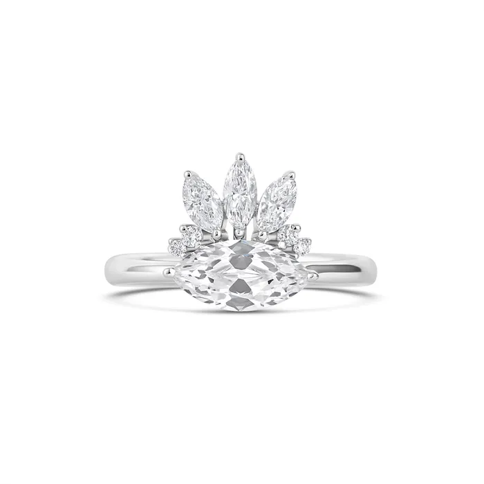 Little Bird Bridal 18K White Gold Diamond Semimount Ring Engagement Collections Rings
