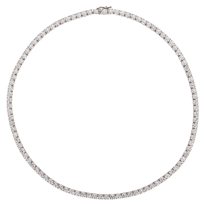 Necklaces 14K White Gold Diamond Tennis Necklace Meierotto Jewelers