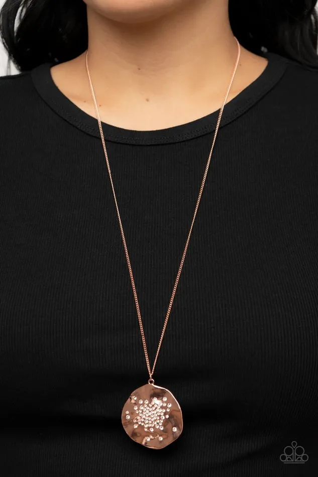 Necklaces Paparazzi Jewelry Paparazzi Necklace Boom and COMBUST Copper