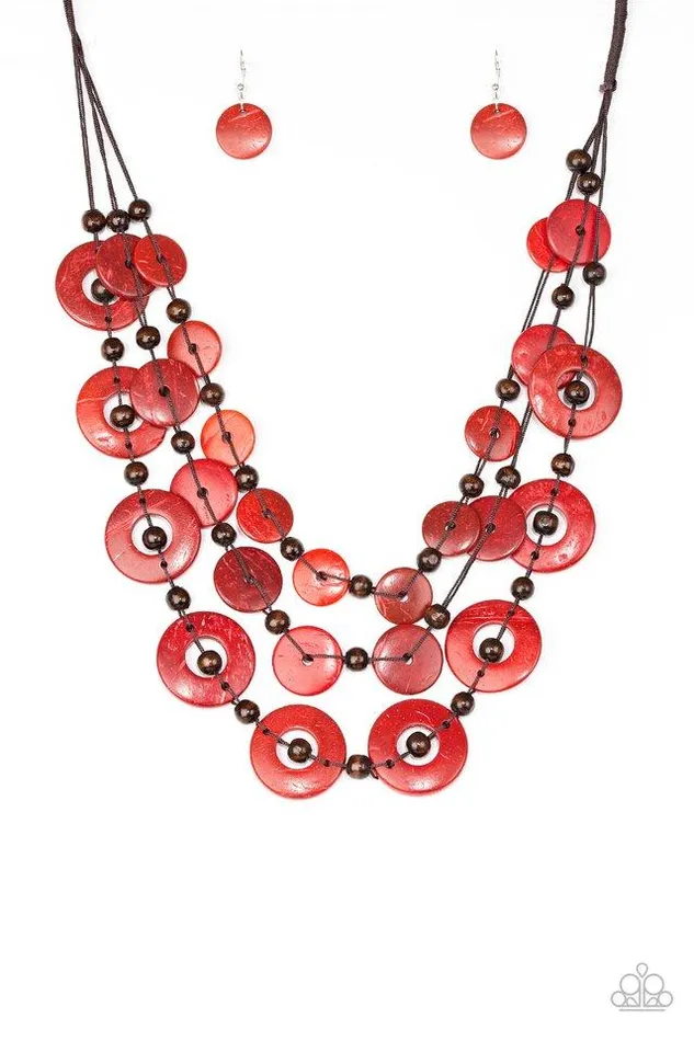 Necklaces Paparazzi Jewelry Paparazzi Necklace Catalina Coastin Red