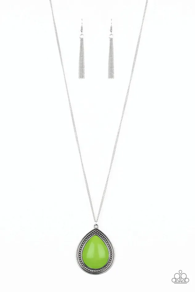 Necklaces Paparazzi Jewelry Paparazzi Necklace Chroma Courageous Green