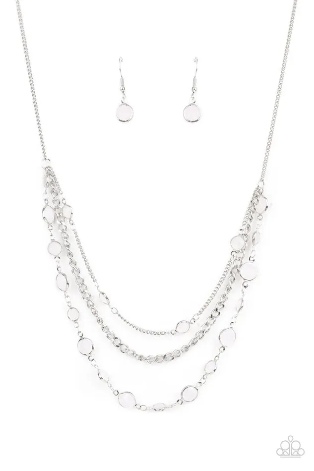 Necklaces Paparazzi Jewelry Paparazzi Necklace Goddess Getaway White Necklaces Paparazzi Jewelry Paparazzi Necklace Goddess Getaway White